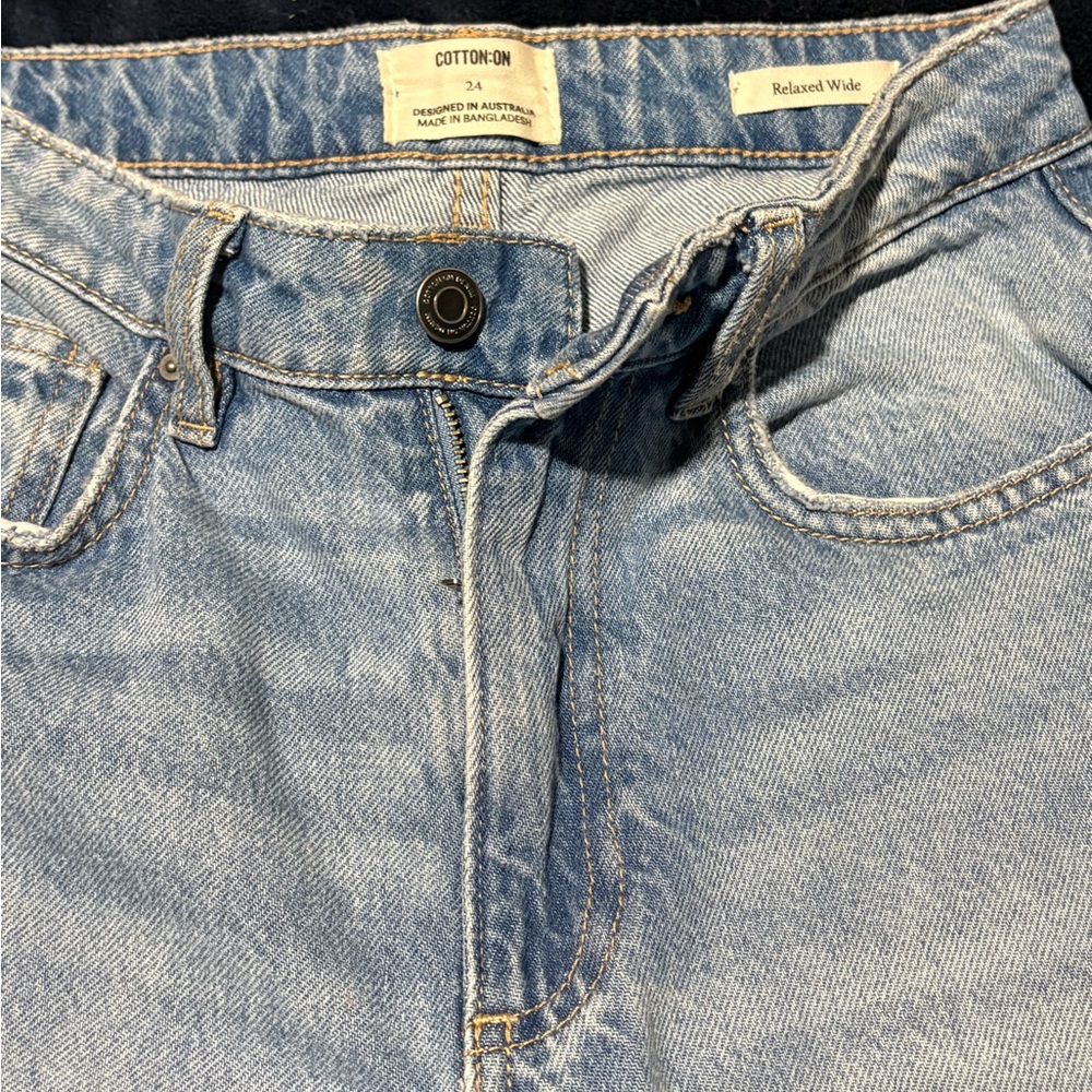 Cotton On Women's Blue Relaxed Wide Jeans